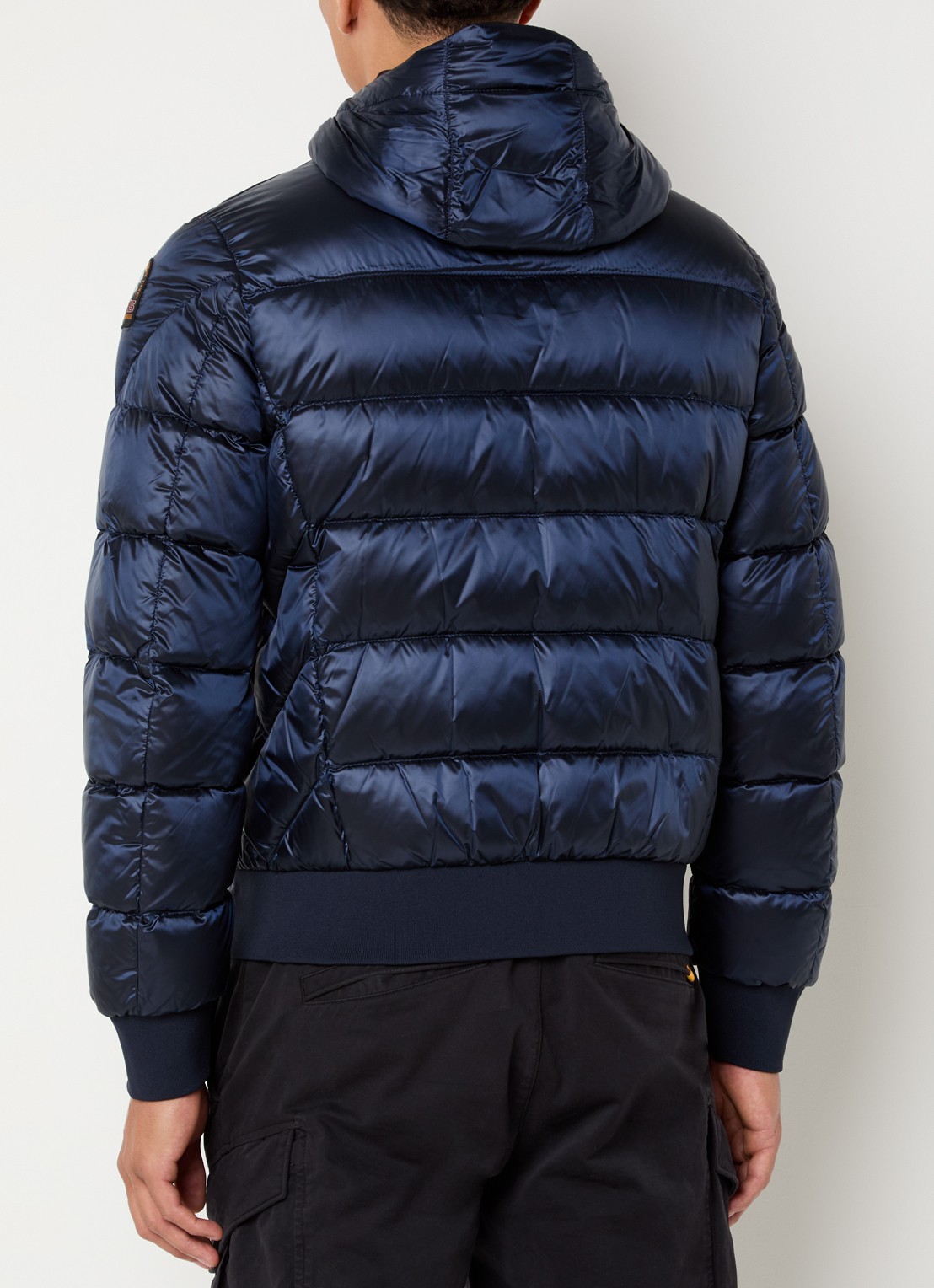 Parajumpers Pharrell puffer jack met capuchon en logo - achterkant 4 donkerblauw