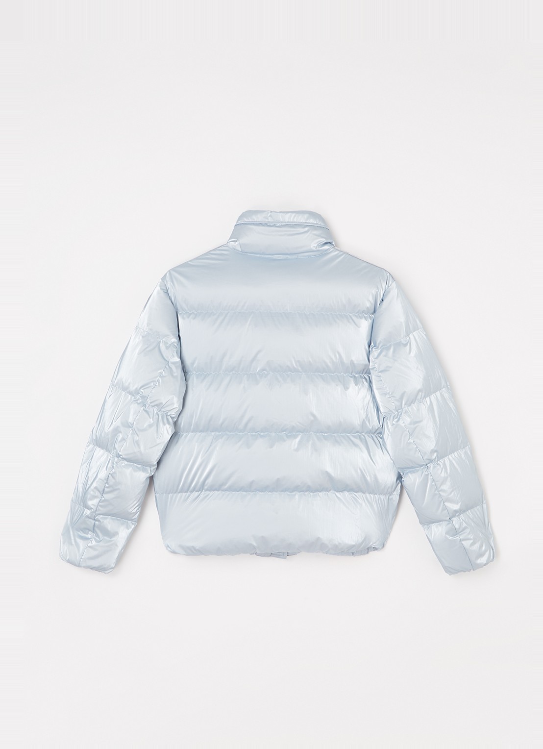 Parajumpers Pia puffer jas met donsvulling met ritszakken  - achterkant lichtblauw