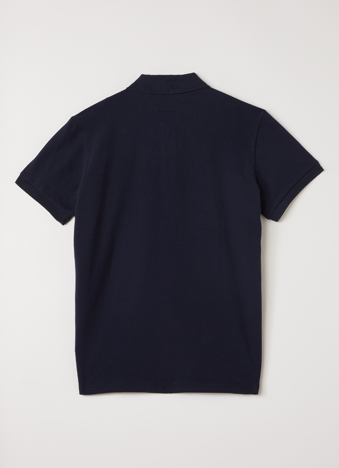 Parajumpers Polo van piqué katoen met logo - voorkant 2 donkerblauw