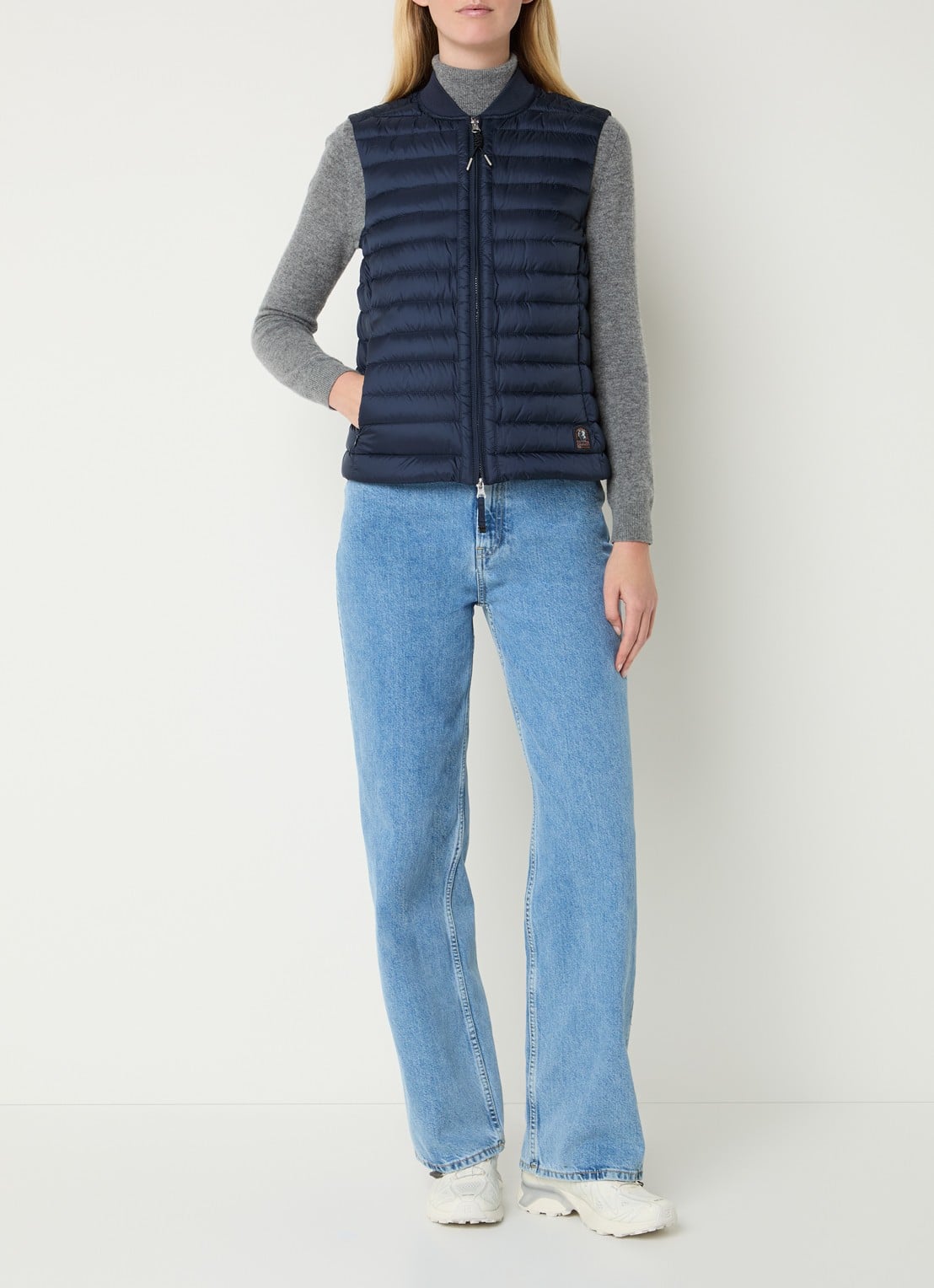 Parajumpers Rosanna bodywarmer met donsvulling en ritszakken  - voorkant 3 donkerblauw