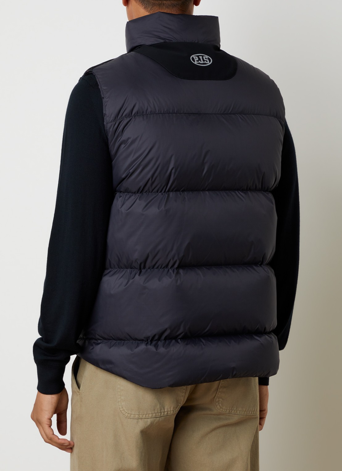 Parajumpers Roydale gewatteerde bodywarmer met donsvulling en ritszakken - achterkant 3 zwart