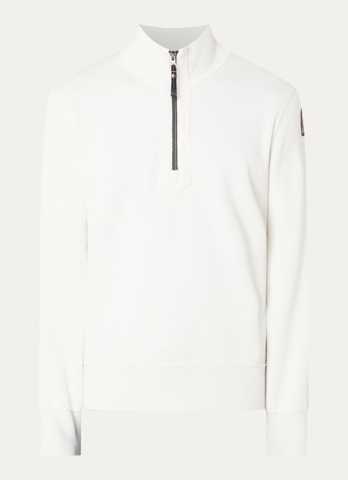 Parajumpers Scoe vest met logo en halve rits - voorkant 2 ivoor