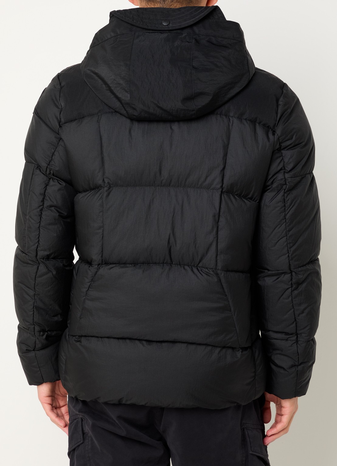Parajumpers Sento puffer jack met capuchon - achterkant 3 zwart