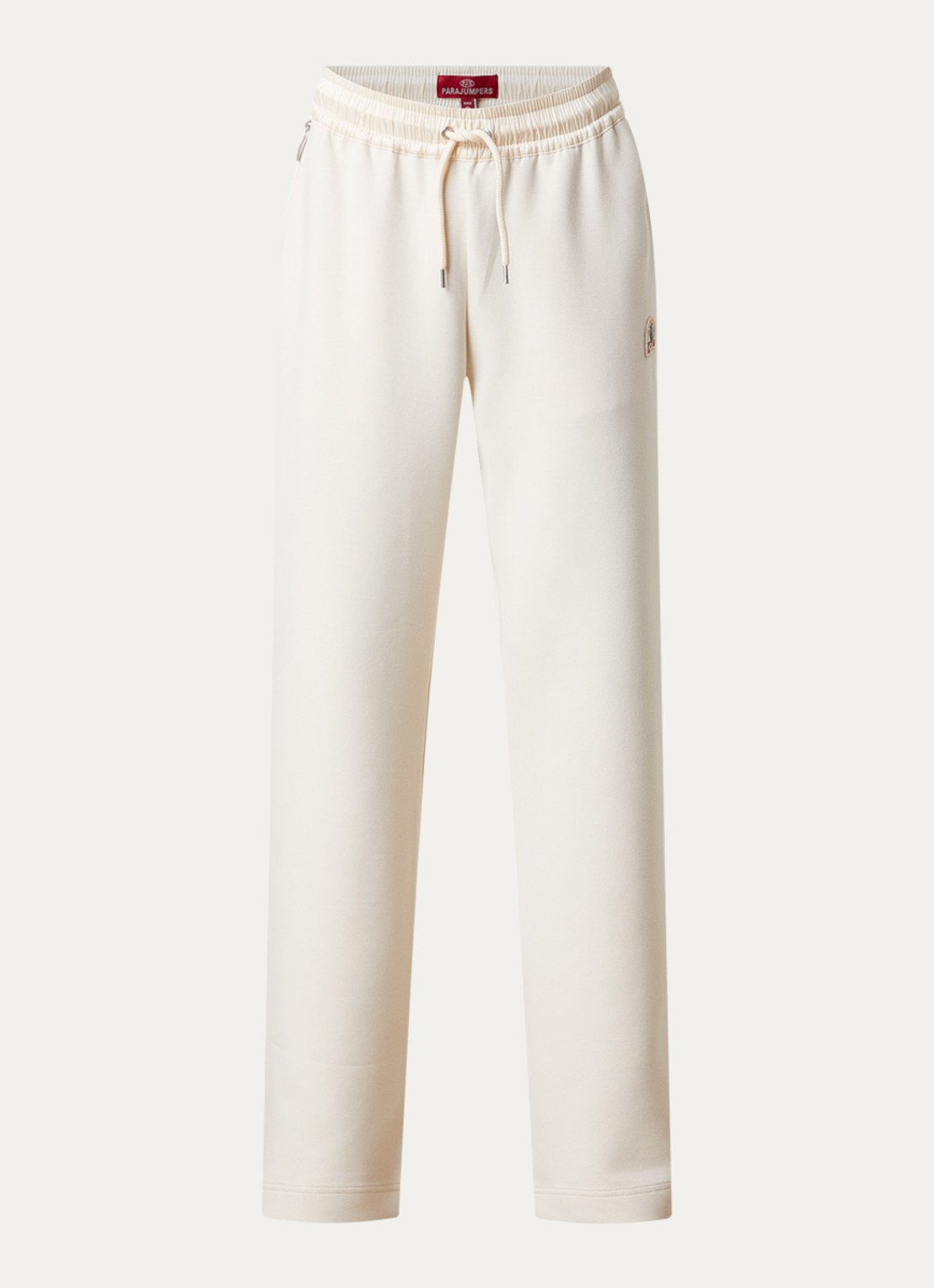Parajumpers Shanley high waist straight fit joggingbroek met ritszakken - voorkant creme