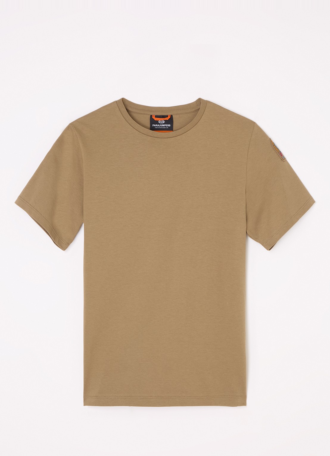 Parajumpers Shispare T-shirt met logo - voorkant lichtbruin