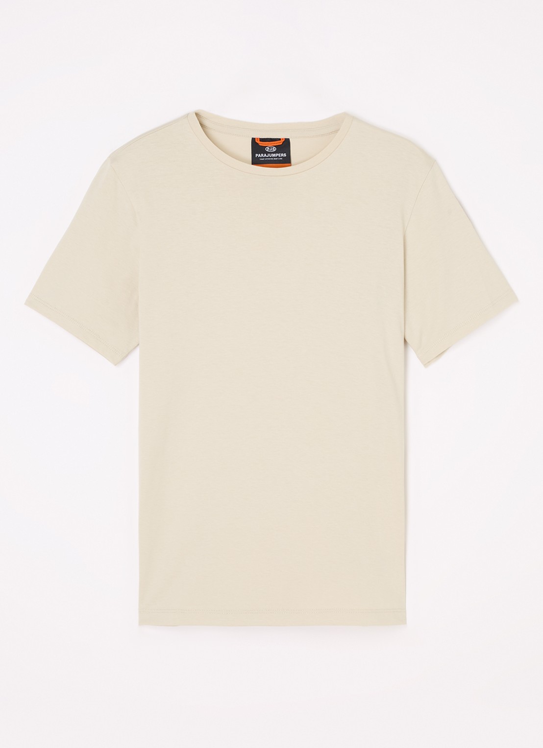 Parajumpers Shispare T-shirt met logo - voorkant beige
