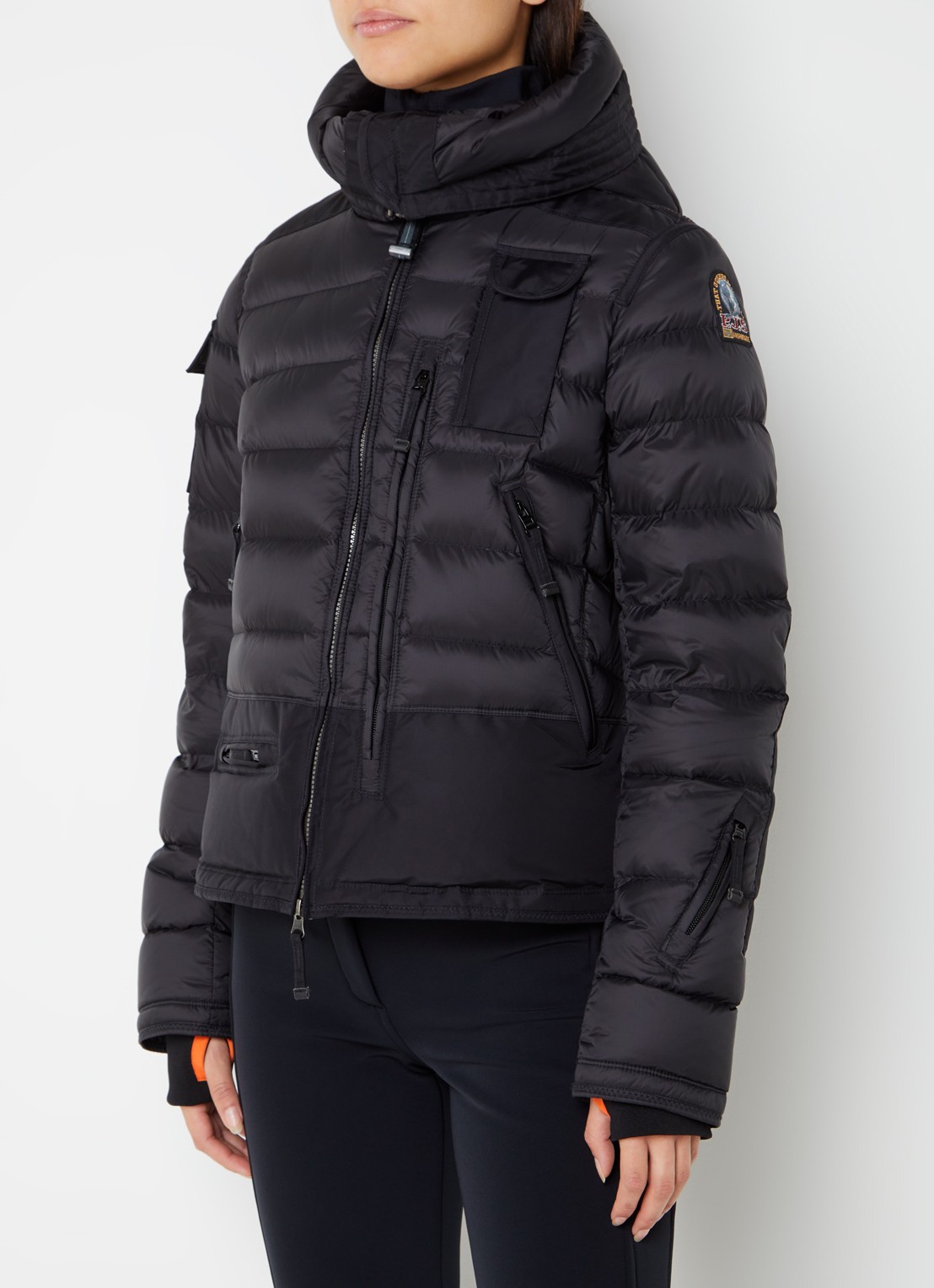Parajumpers Skimaster gewatteerd jack met donsvulling en capuchon - detail 4 zwart