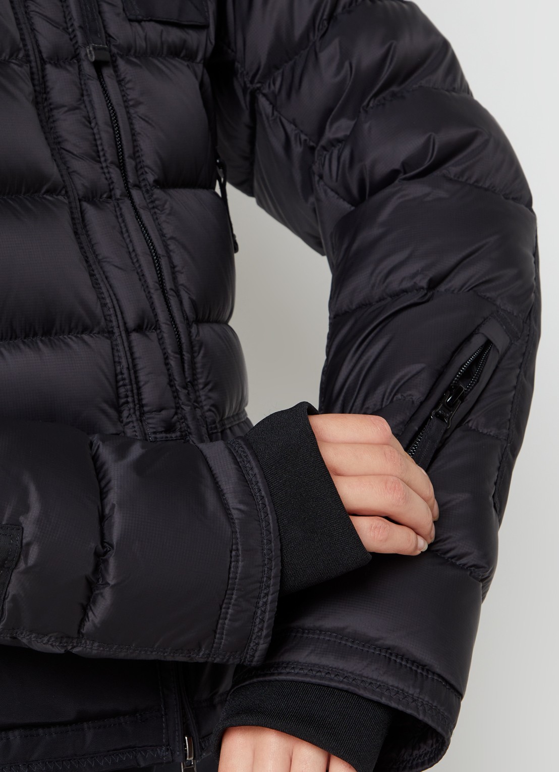 Parajumpers Skimaster gewatteerd jack met donsvulling en capuchon - detail 5 zwart