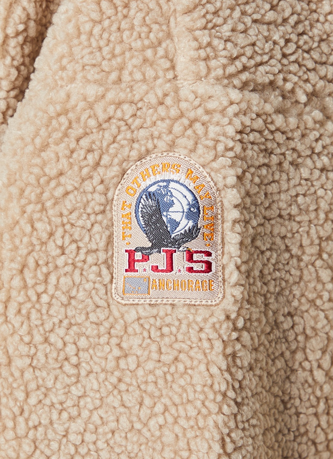 Parajumpers Sori jack van teddy met ritszakken en logo - detail 2 goud