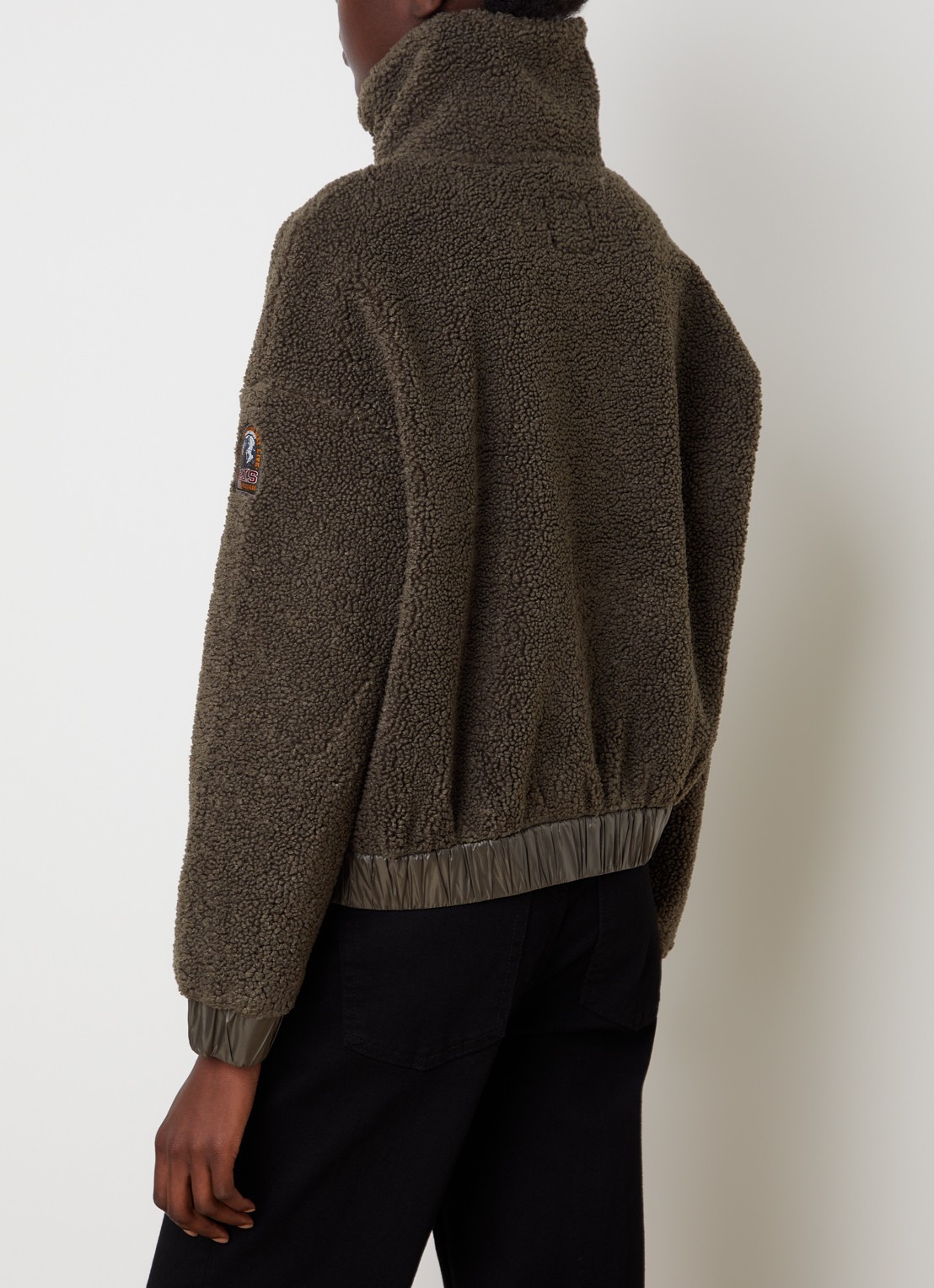 Parajumpers Sori jack van teddy met ritszakken en logo - achterkant olijfgroen