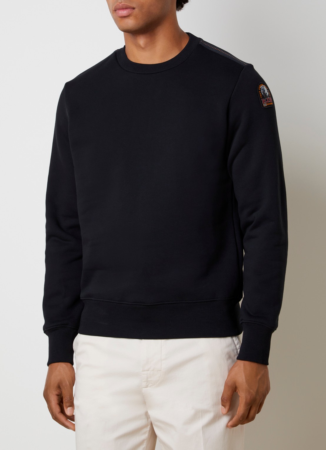 Parajumpers Sweater met logo - detail zwart