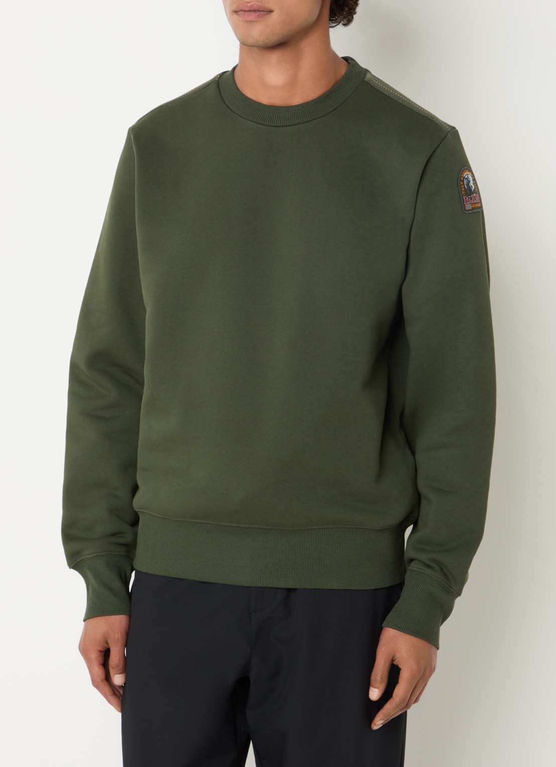 Parajumpers Sweater met logo - detail groen