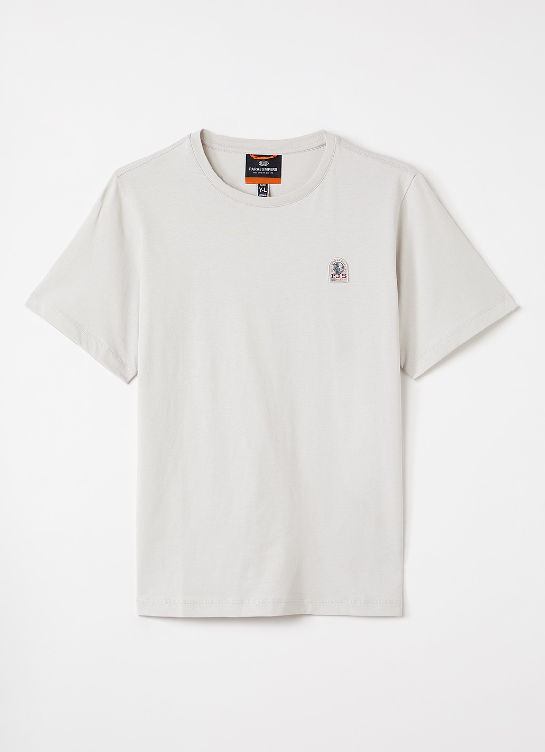 Parajumpers T-shirt met logo - voorkant lichtgrijs