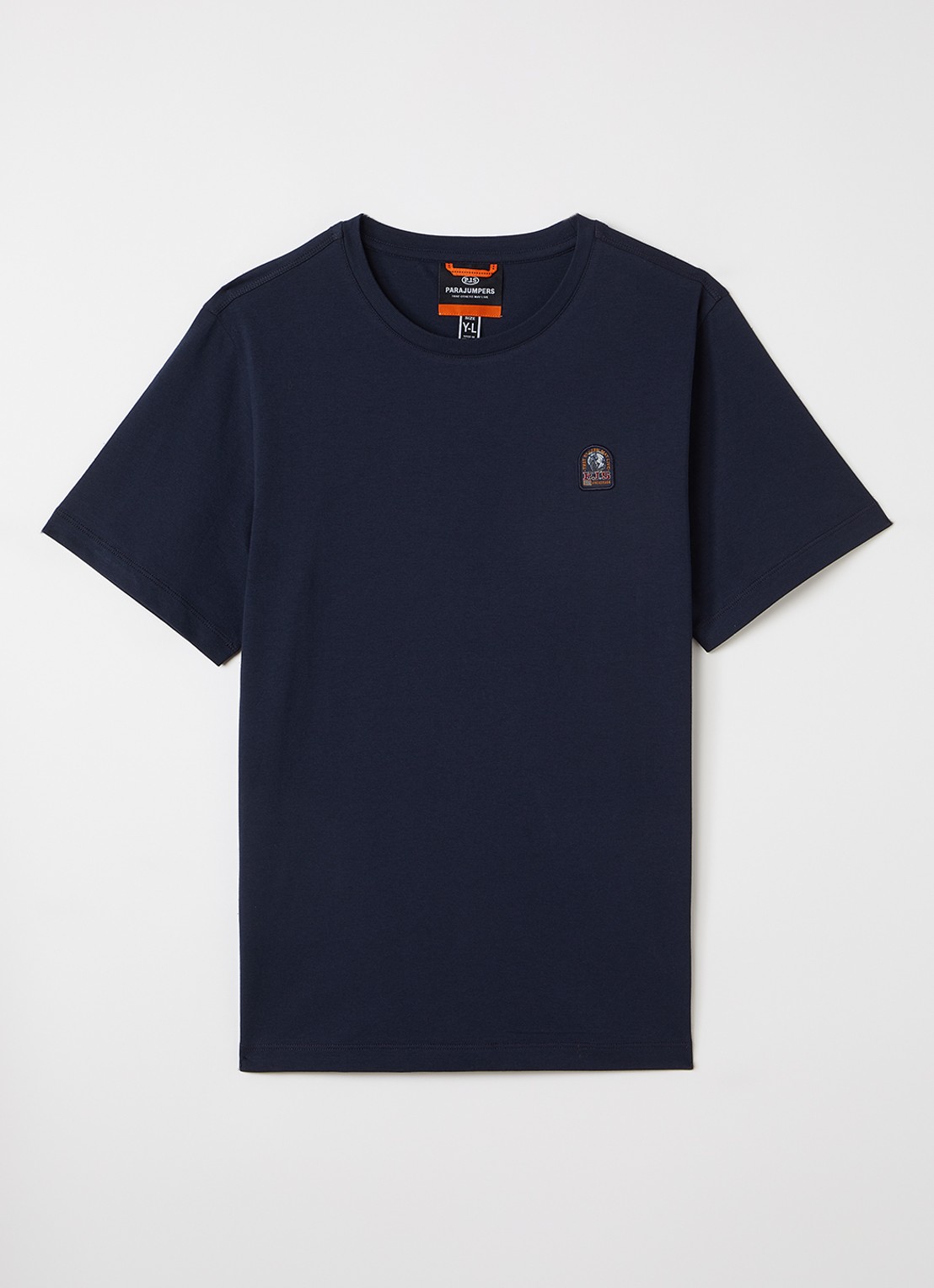 Parajumpers T-shirt met logo - voorkant donkerblauw
