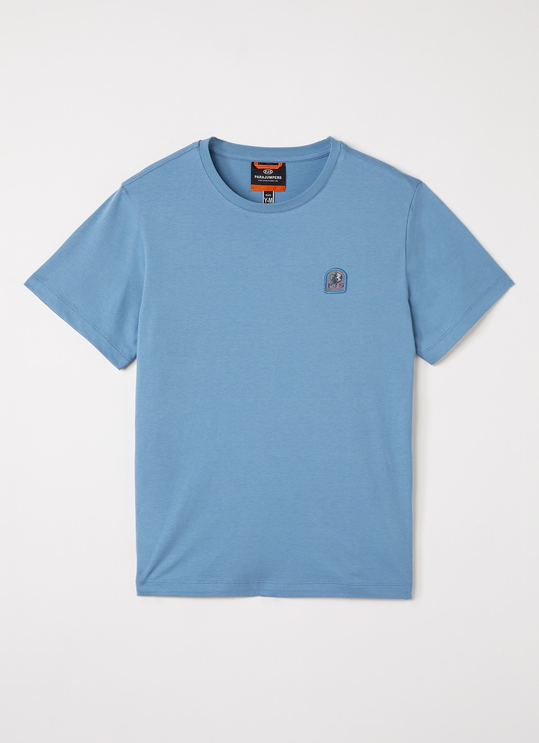 Parajumpers T-shirt met logo - voorkant blauwgrijs