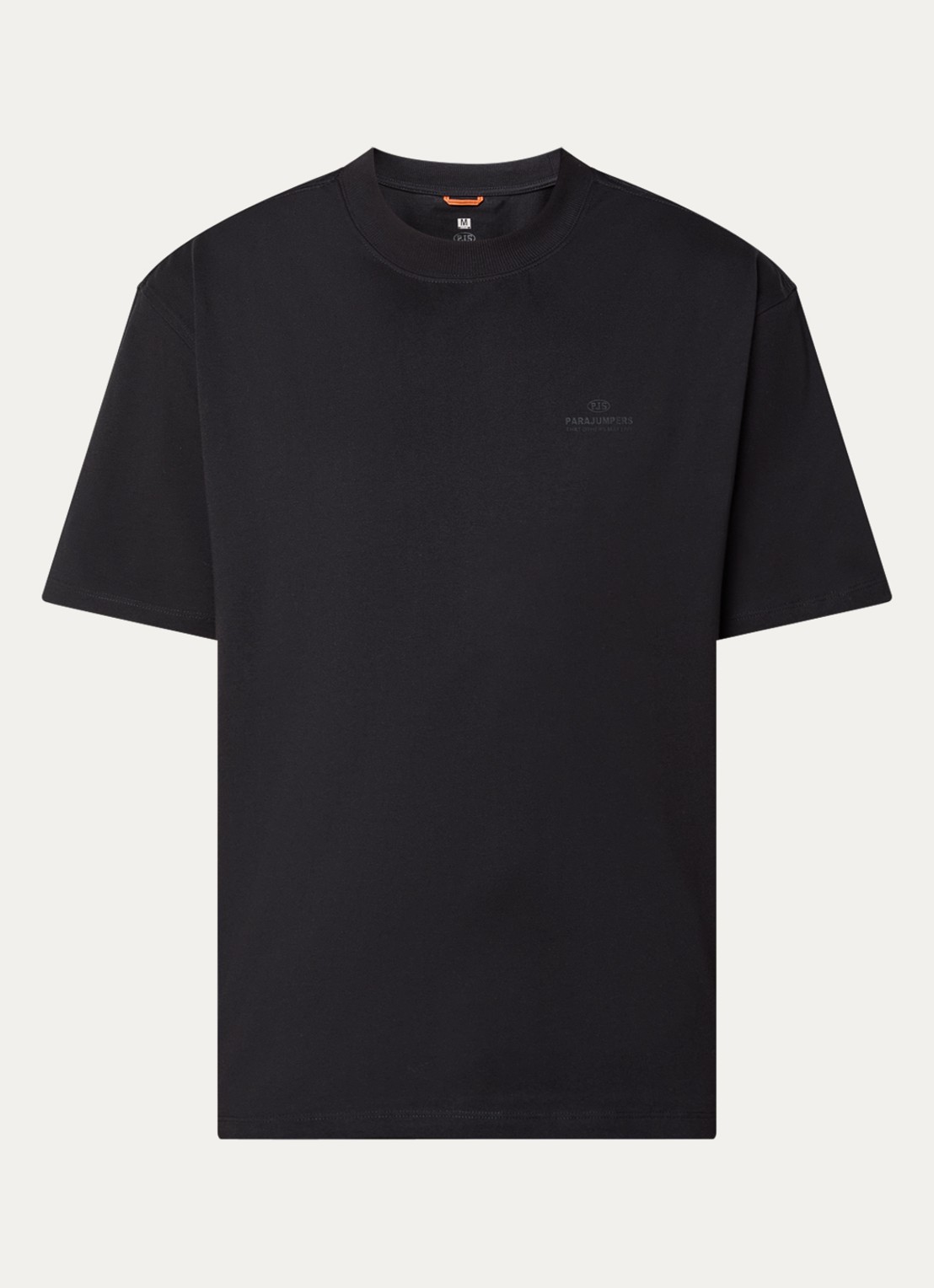 Parajumpers T-shirt met logo - voorkant zwart