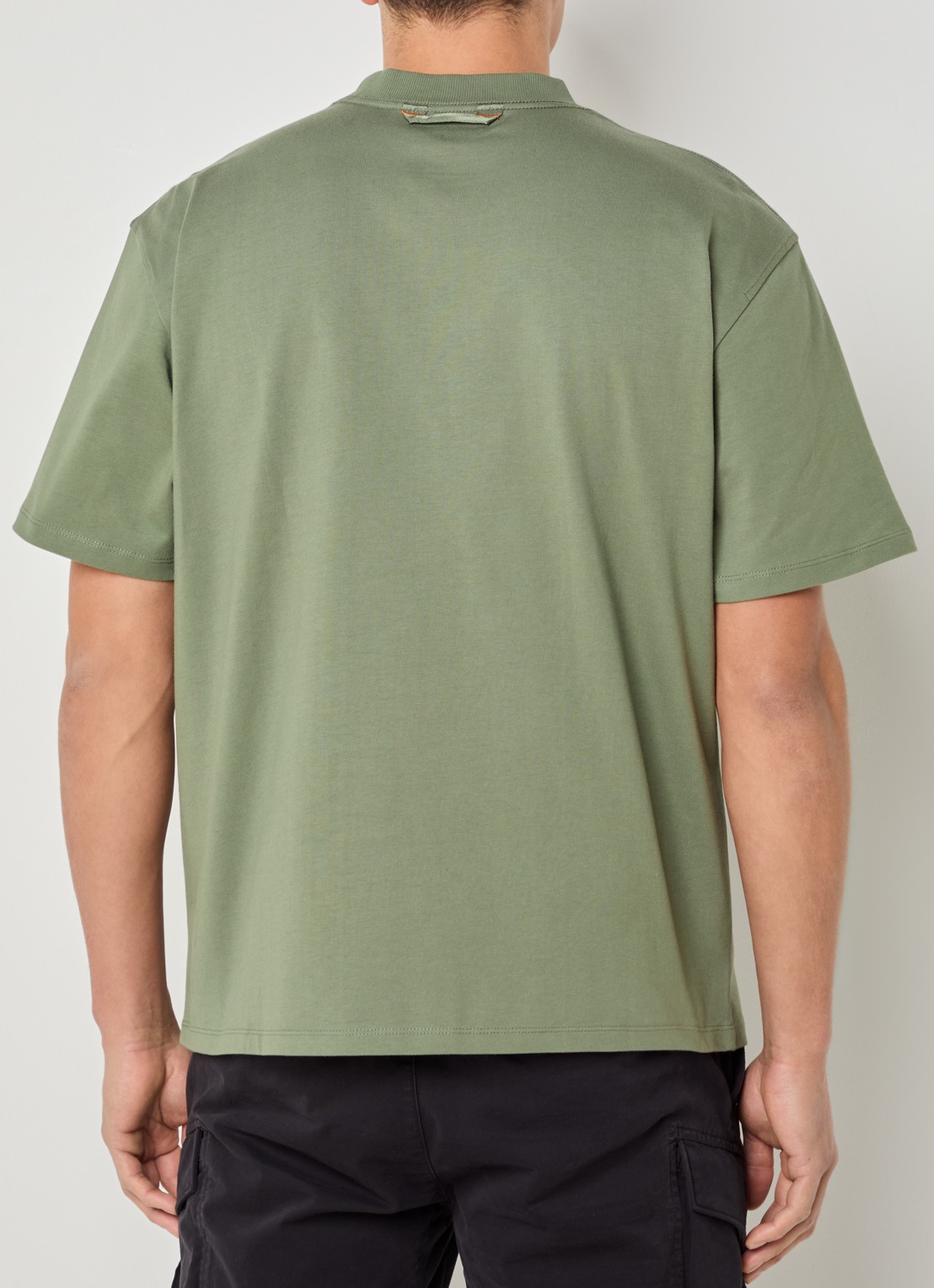 Parajumpers T-shirt met logo - achterkant olijfgroen