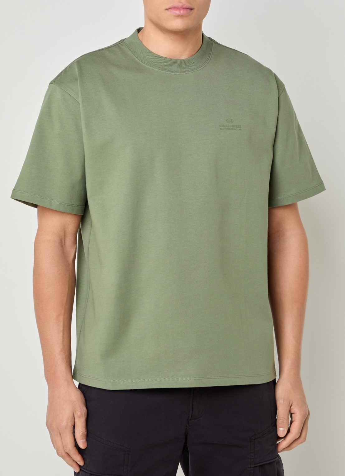 Parajumpers T-shirt met logo - detail 2 olijfgroen