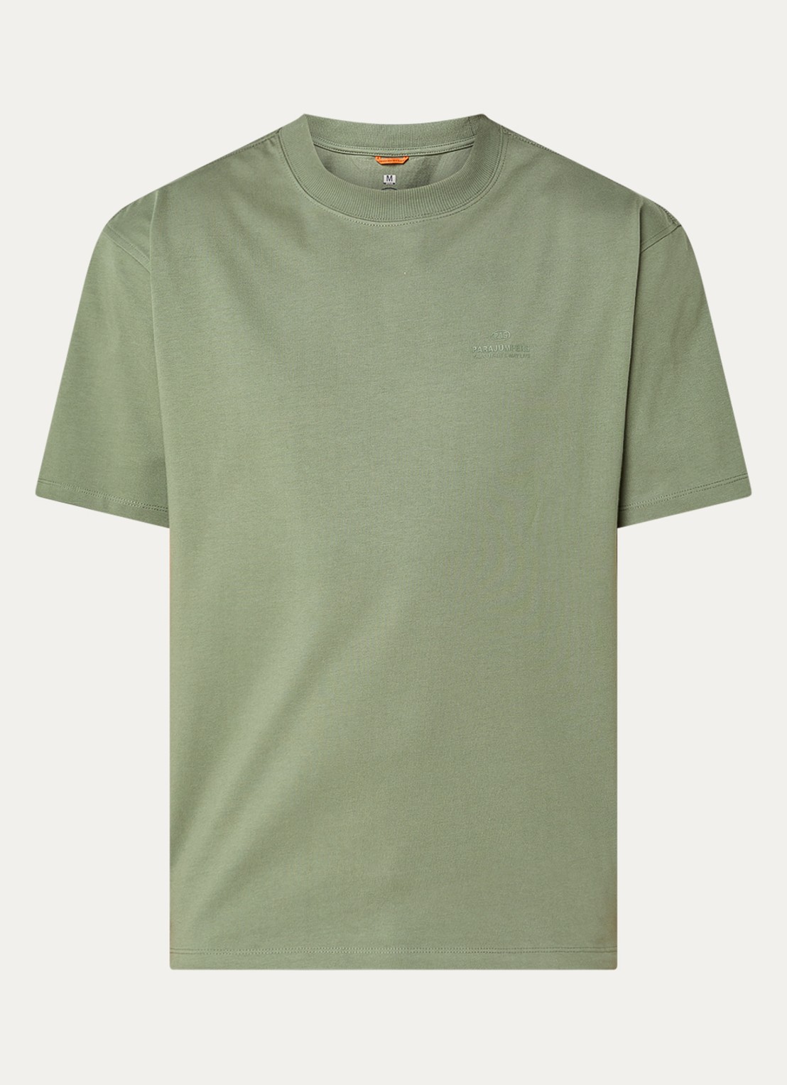 Parajumpers T-shirt met logo - voorkant 3 olijfgroen