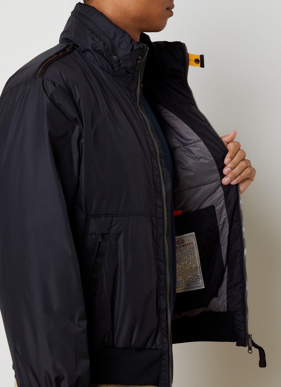 Parajumpers Tuam gewatteerde bomberjack met ritszakken - detail 2 zwart