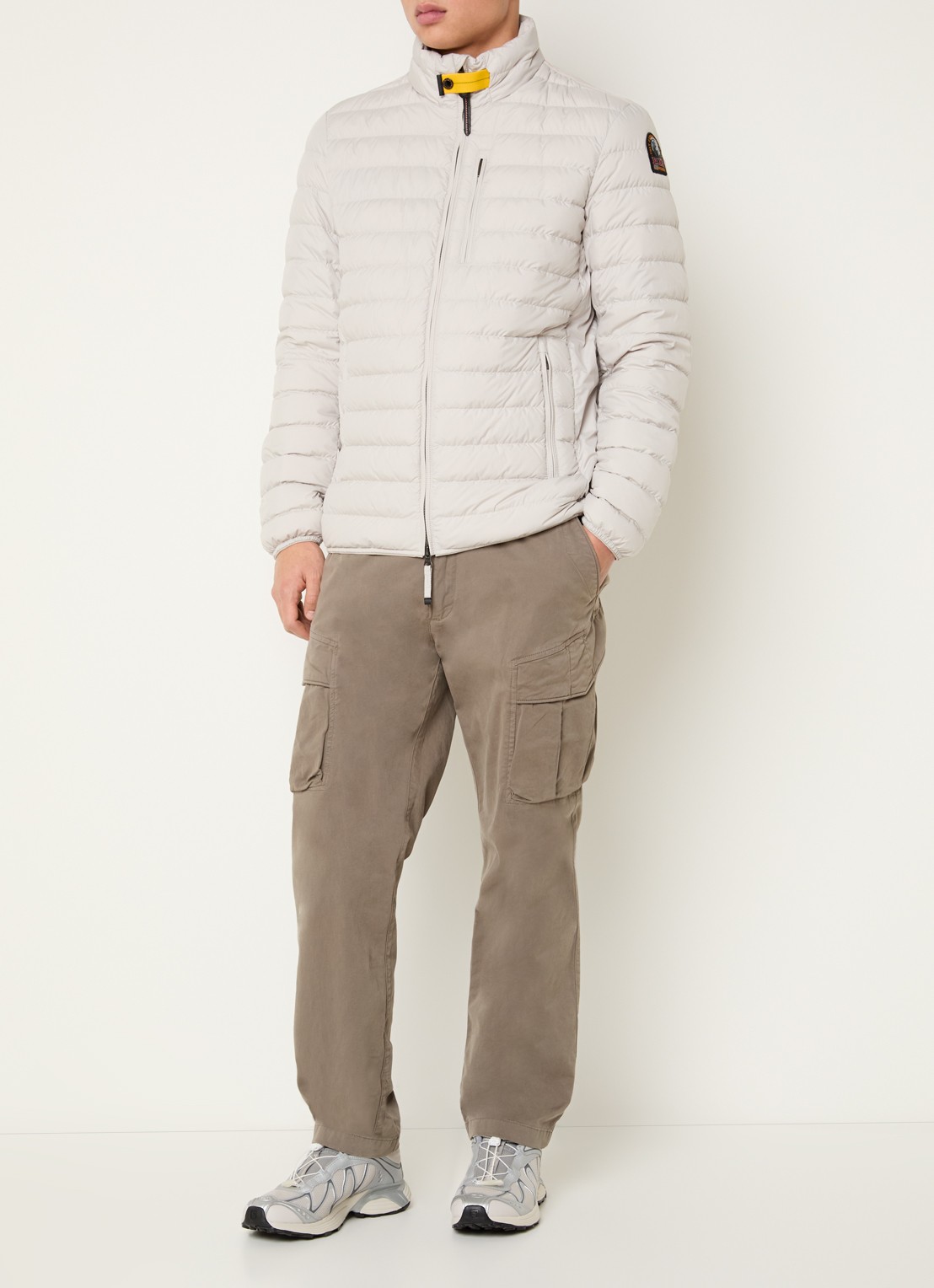 Parajumpers Ugo gewatteerd jack met donsvulling en ritszakken - voorkant 3 beige