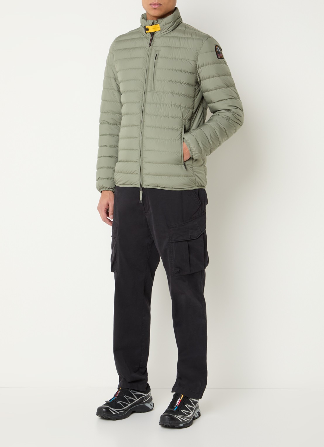 Parajumpers Ugo gewatteerd jack met donsvulling en ritszakken - voorkant 4 lindegroen