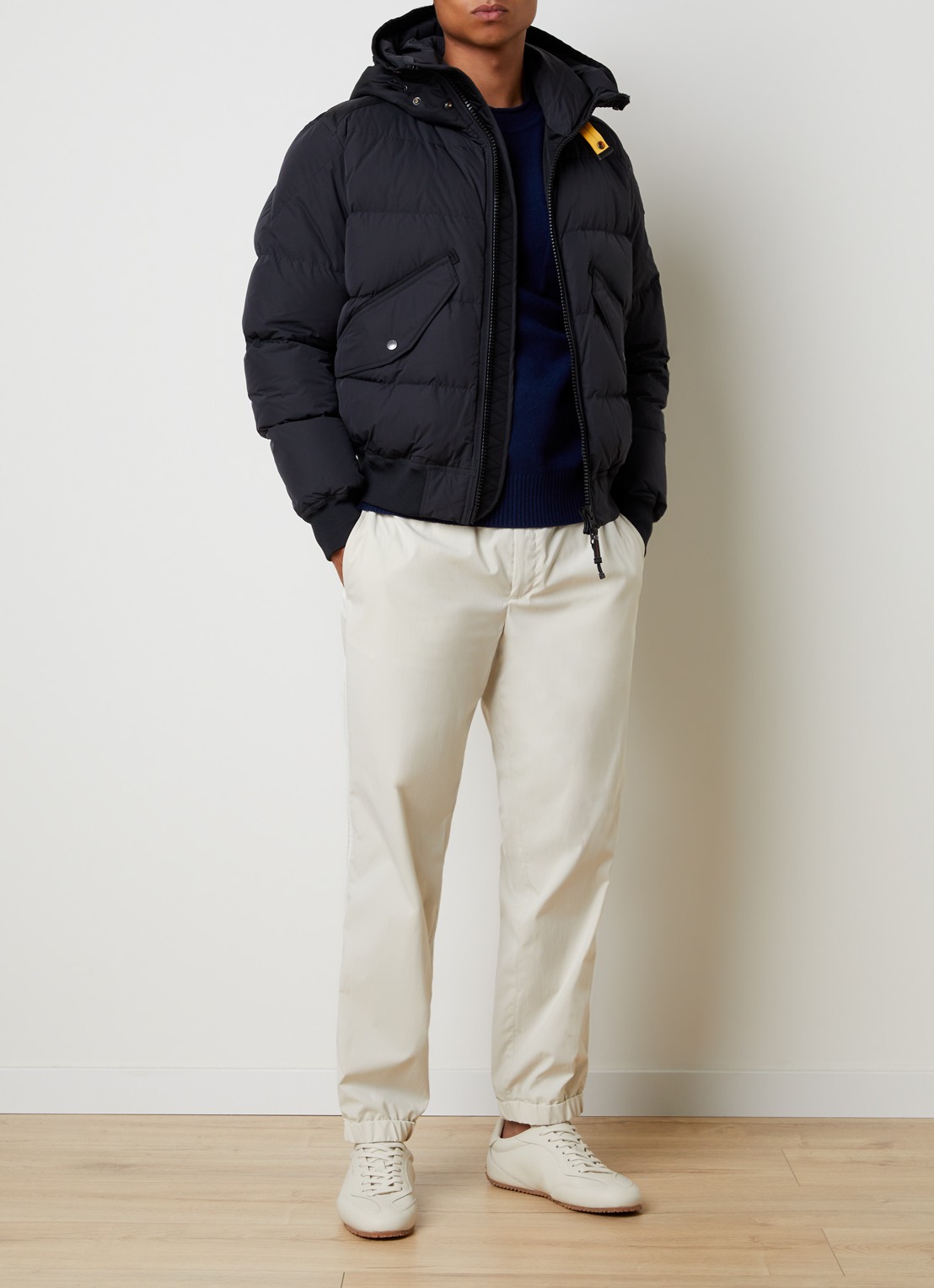 Parajumpers Wilmont 2.0 pufferjack met donsvulling - voorkant 3 zwart