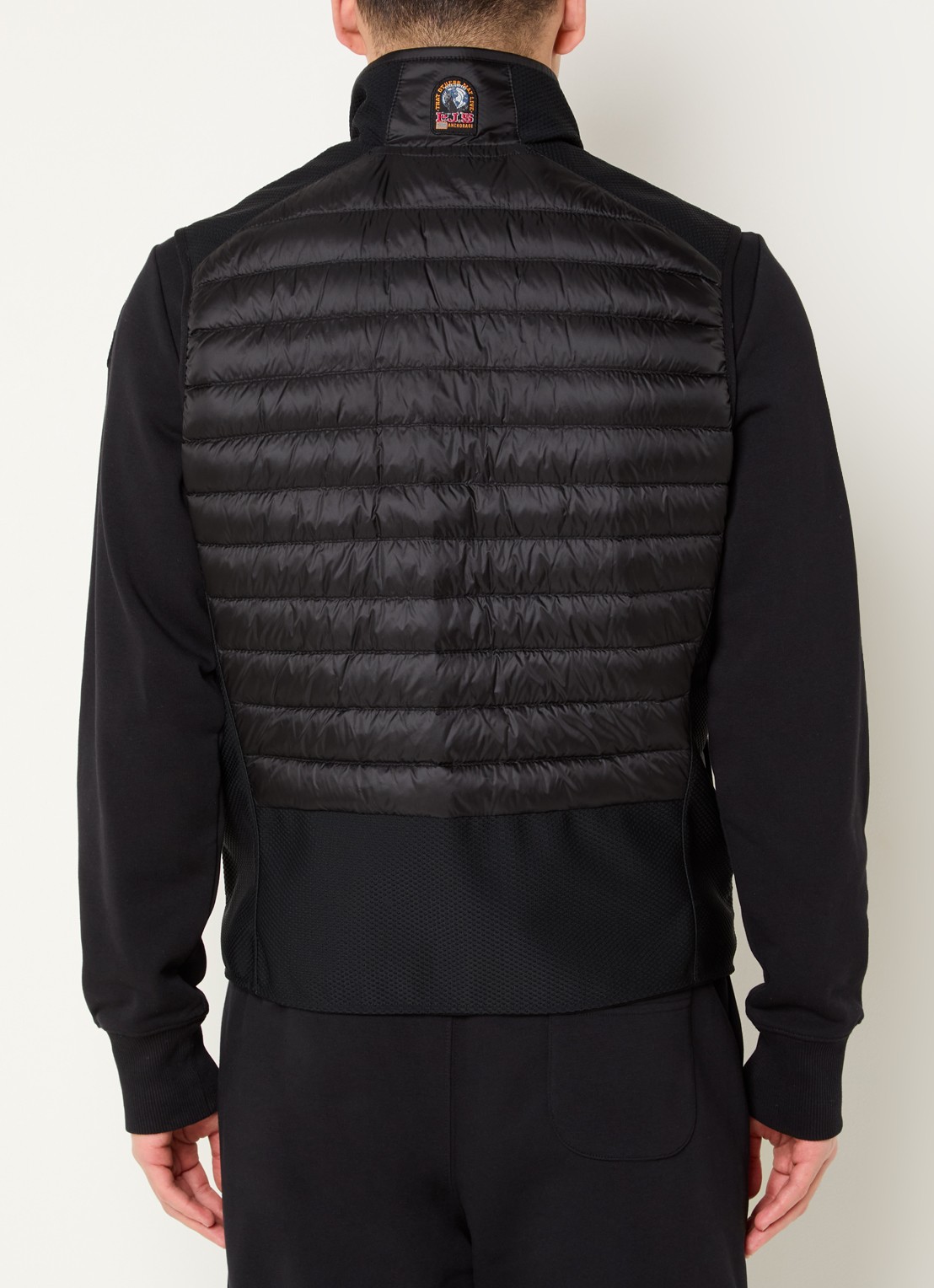 Parajumpers Zavier gewatteerde bodywarmer met donsvulling en borstzak - achterkant 4 zwart