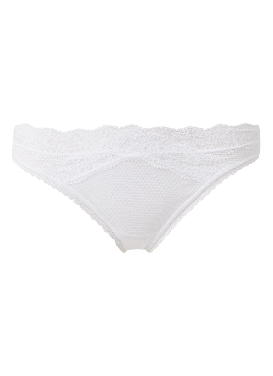 Passionata Brooklyn tanga met kant - voorkant 2 wit