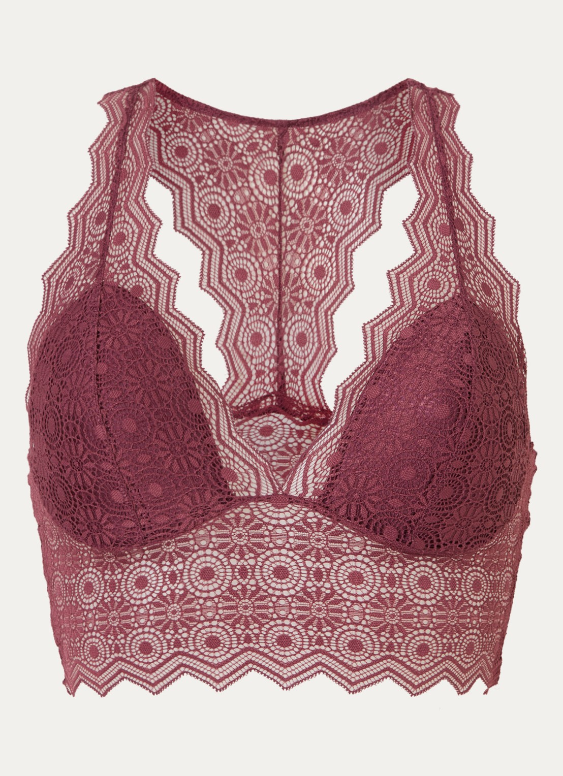 Passionata Georgia bralette van kant - voorkant 2 aubergine
