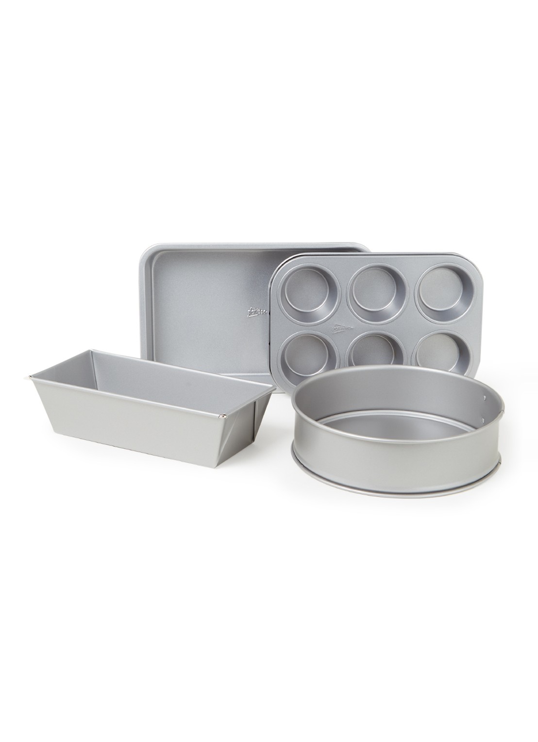 Patisse Bakvorm set 4-delig  - voorkant zilver