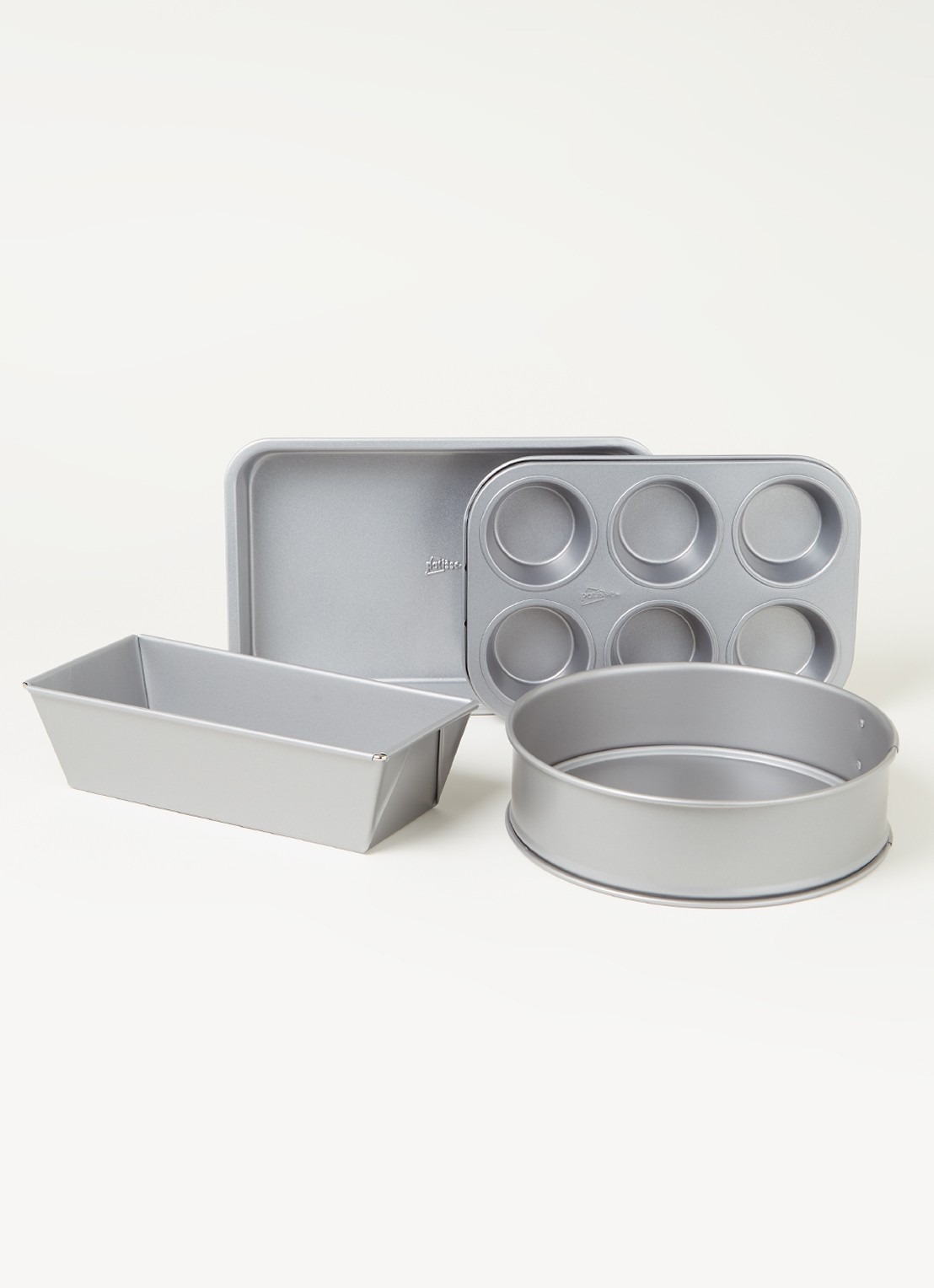 Patisse Bakvorm set 4-delig  - voorkant 2 zilver