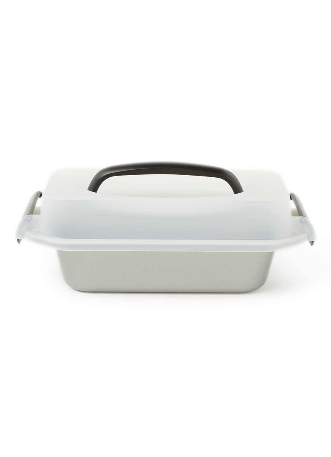 Patisse Cakevorm met deksel 23 x 14 cm  - voorkant zilver
