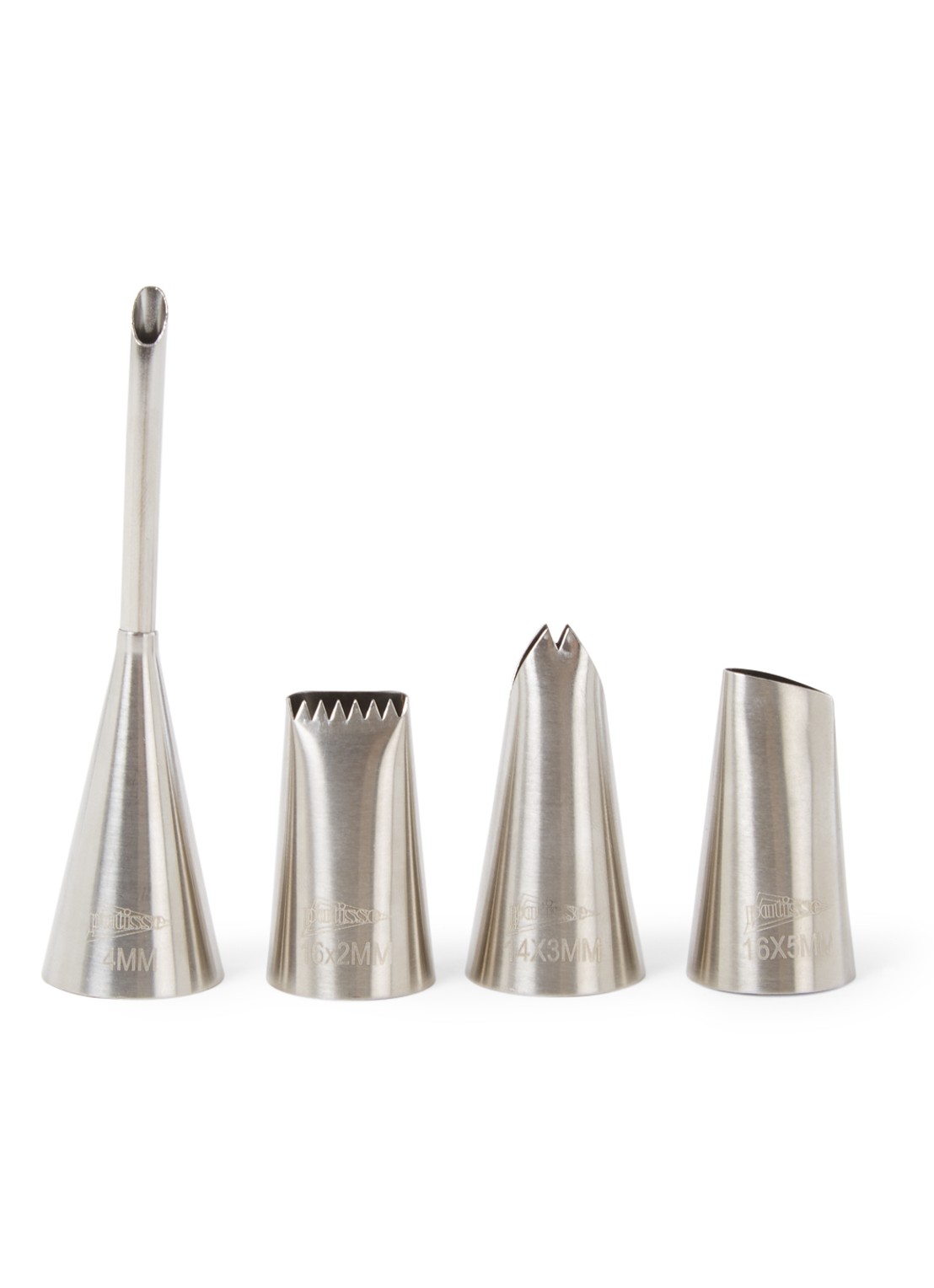 Patisse Deco spuitmonden set van 4 - voorkant grijs