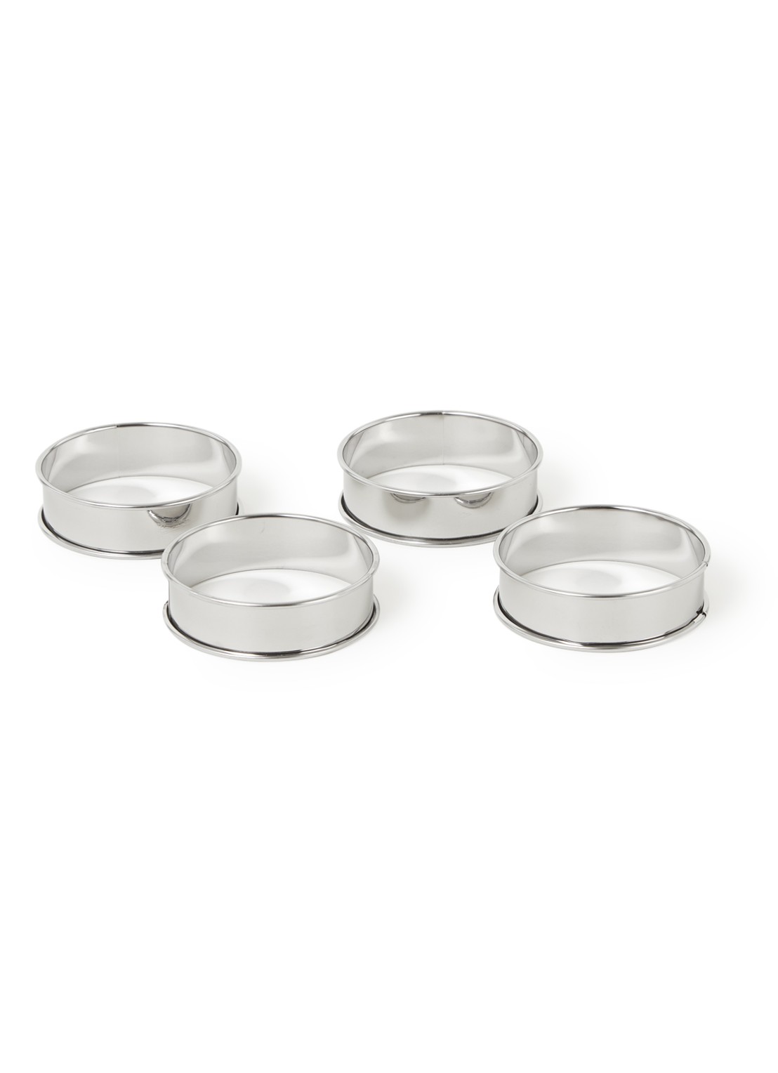 Patisse Taartring set 4-delig - voorkant zilver