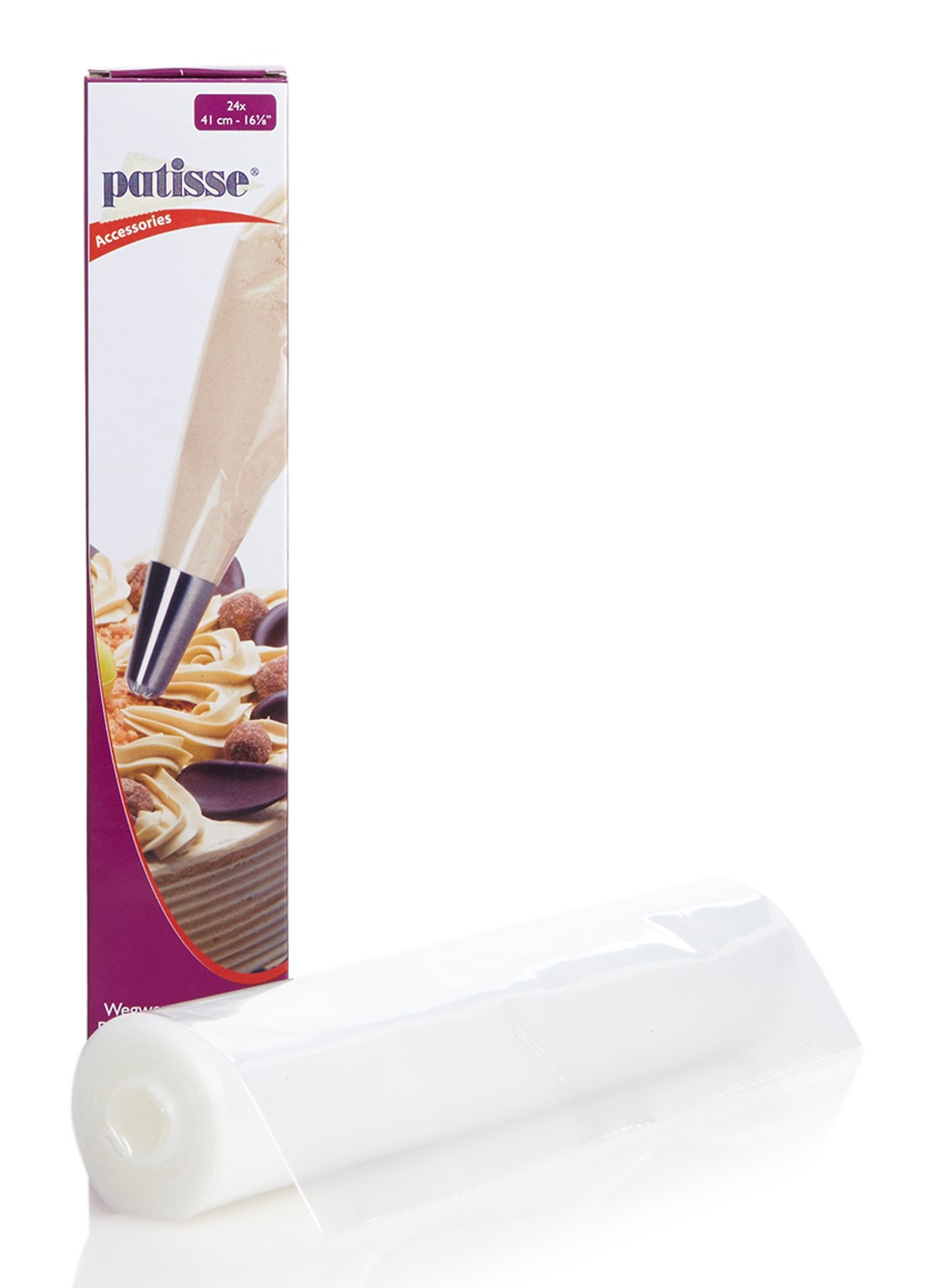 Patisse Wegwerp spuitzakken 24 stuks - voorkant transparant