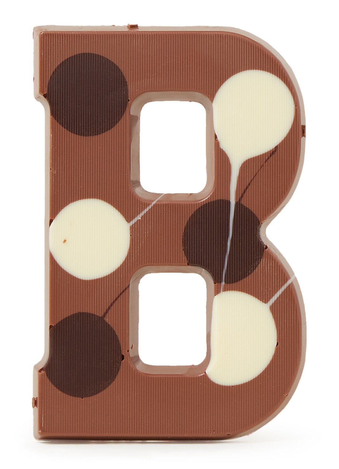 Patisserie de Bijenkorf Chocoladeletter Melk gevlekt 190 gram - A t/m Z - voorkant b