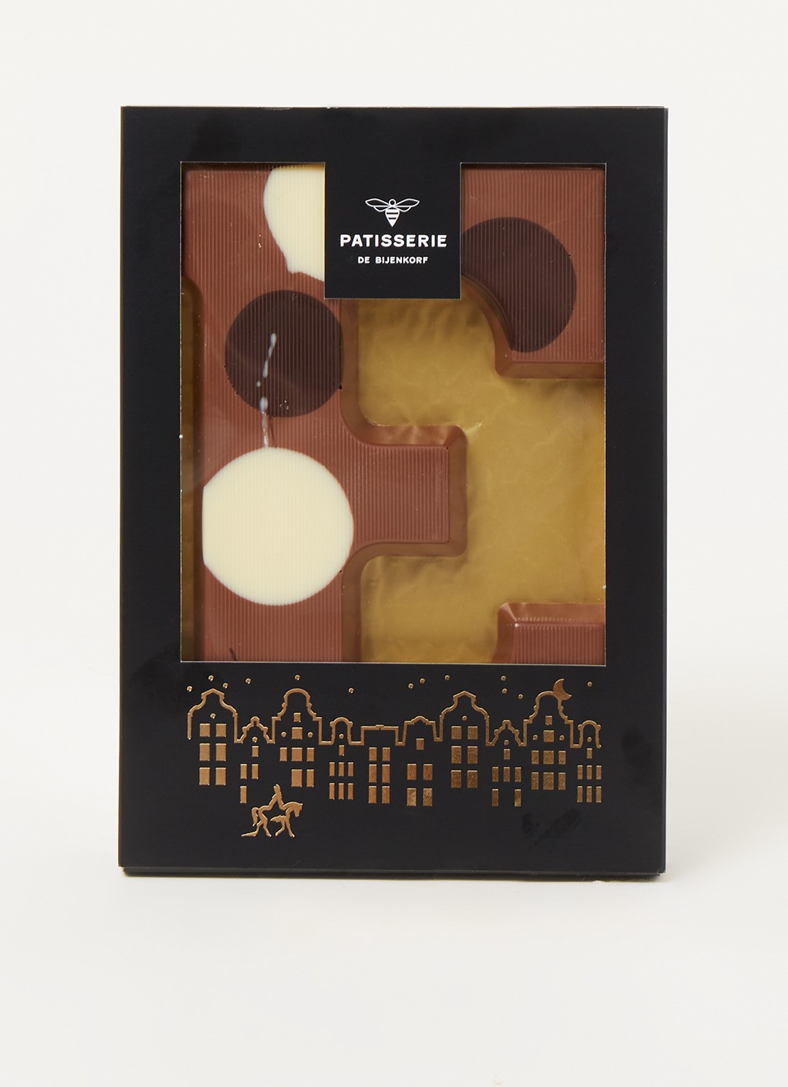 Patisserie de Bijenkorf Chocoladeletter Melk gevlekt 190 gram - A t/m Z - voorkant 2 e
