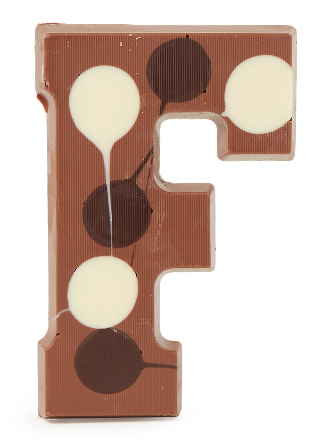 Patisserie de Bijenkorf Chocoladeletter Melk gevlekt 190 gram - A t/m Z - voorkant f