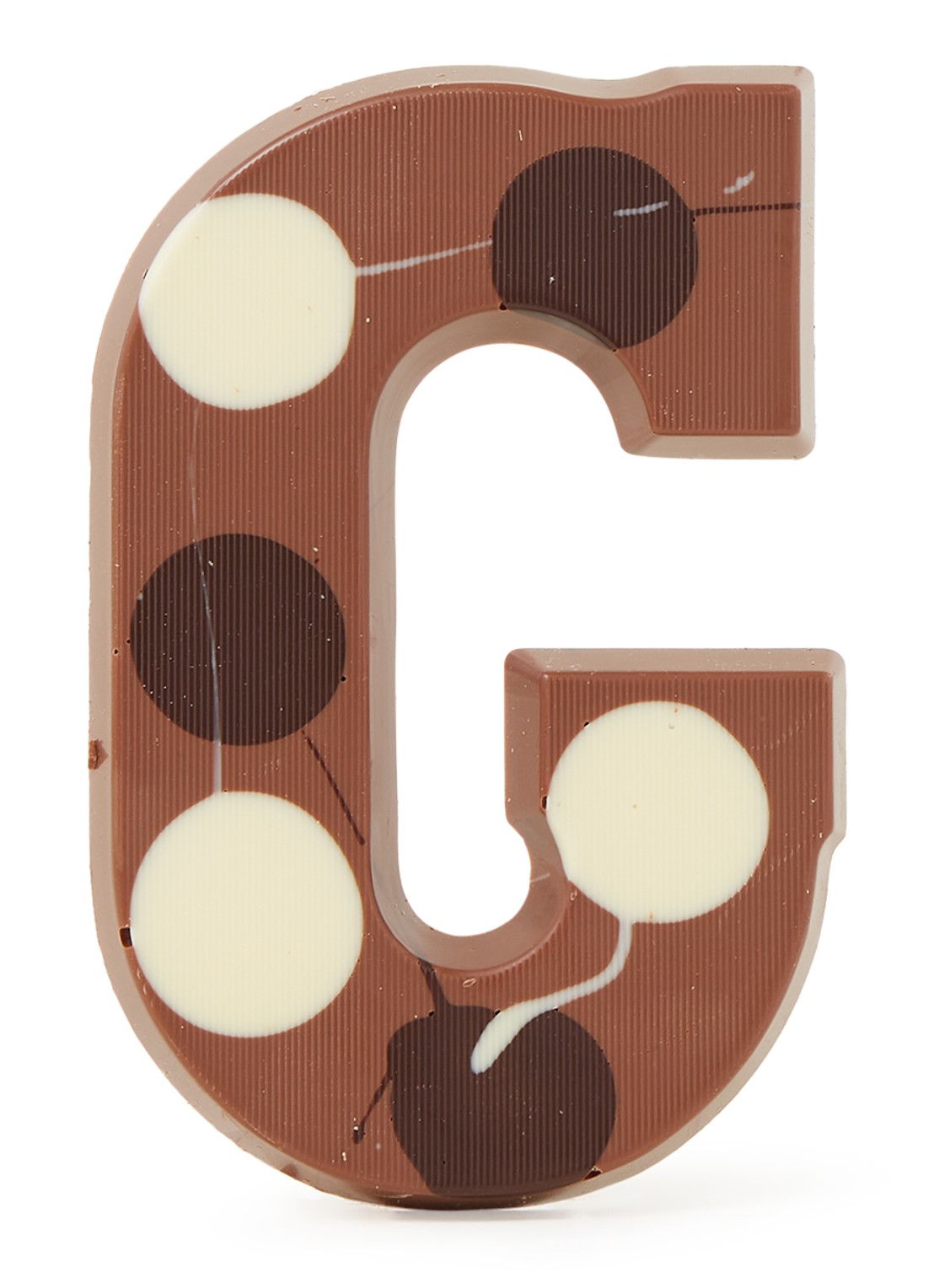 Patisserie de Bijenkorf Chocoladeletter Melk gevlekt 190 gram - A t/m Z - voorkant g
