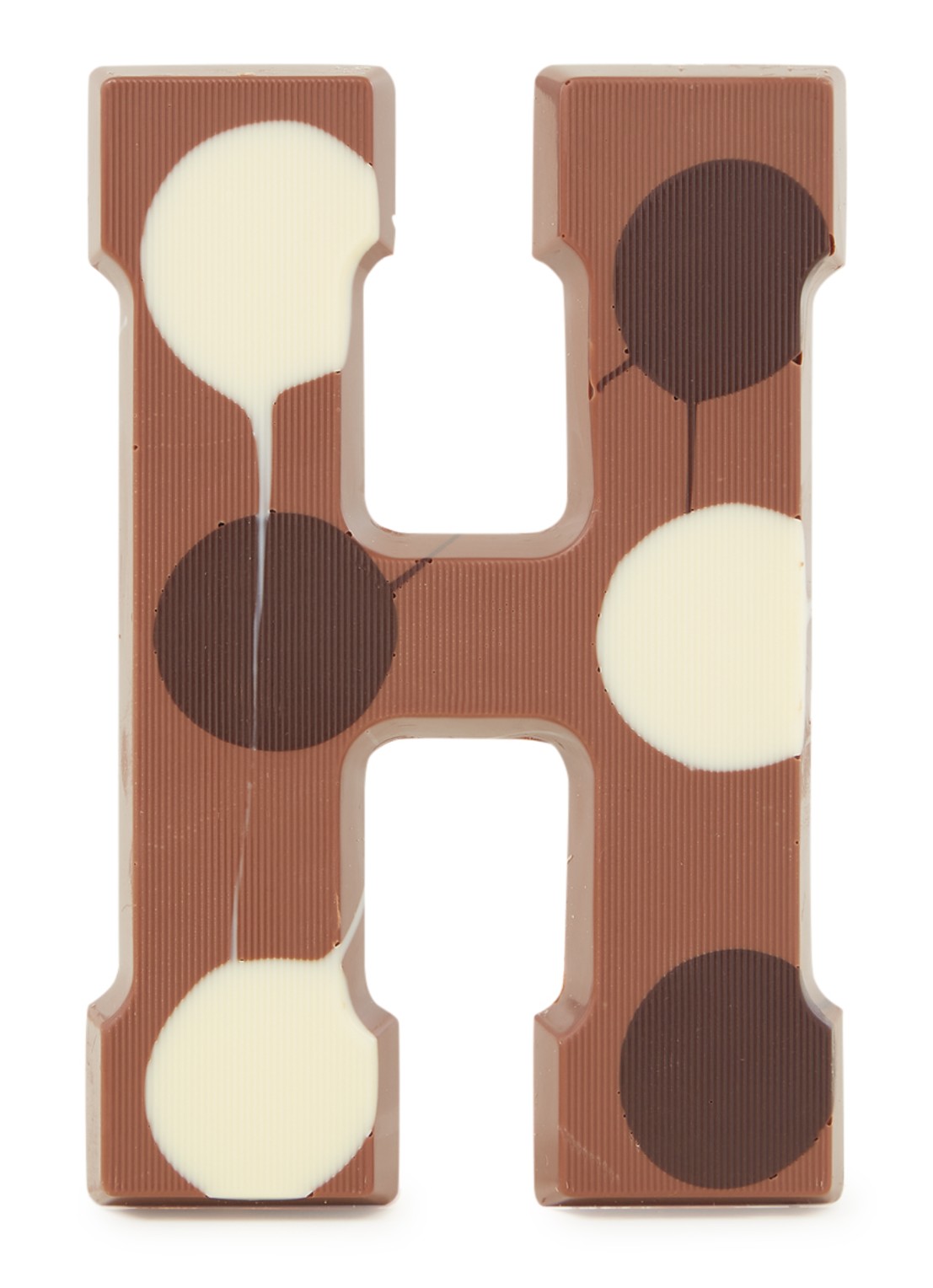 Patisserie de Bijenkorf Chocoladeletter Melk gevlekt 190 gram - A t/m Z - voorkant h