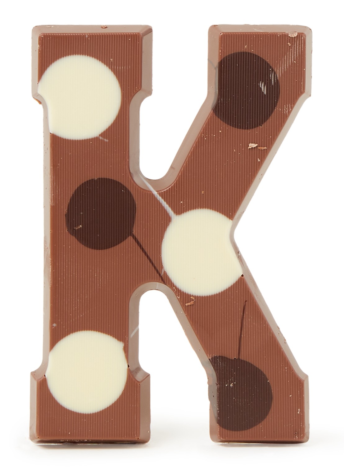 Patisserie de Bijenkorf Chocoladeletter Melk gevlekt 190 gram - A t/m Z - voorkant k