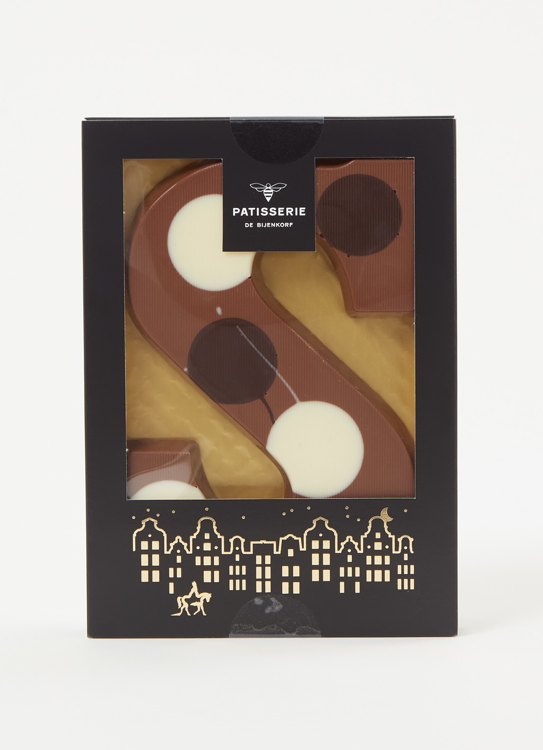 Patisserie de Bijenkorf Chocoladeletter Melk gevlekt 190 gram - A t/m Z - voorkant 2 s