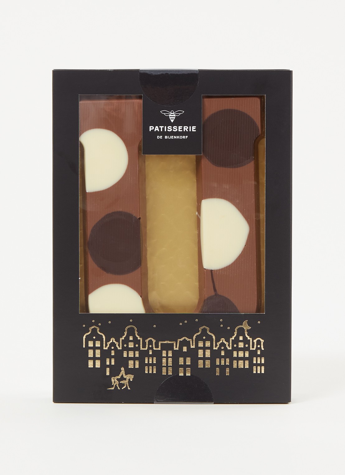 Patisserie de Bijenkorf Chocoladeletter Melk gevlekt 190 gram - A t/m Z - voorkant 2 u