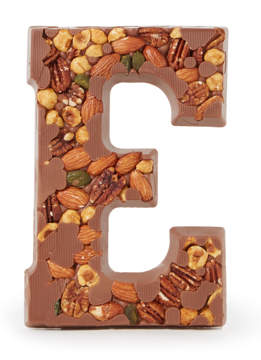 Patisserie de Bijenkorf Chocoladeletter Melk met noten 185 gram - A t/m Z - voorkant e