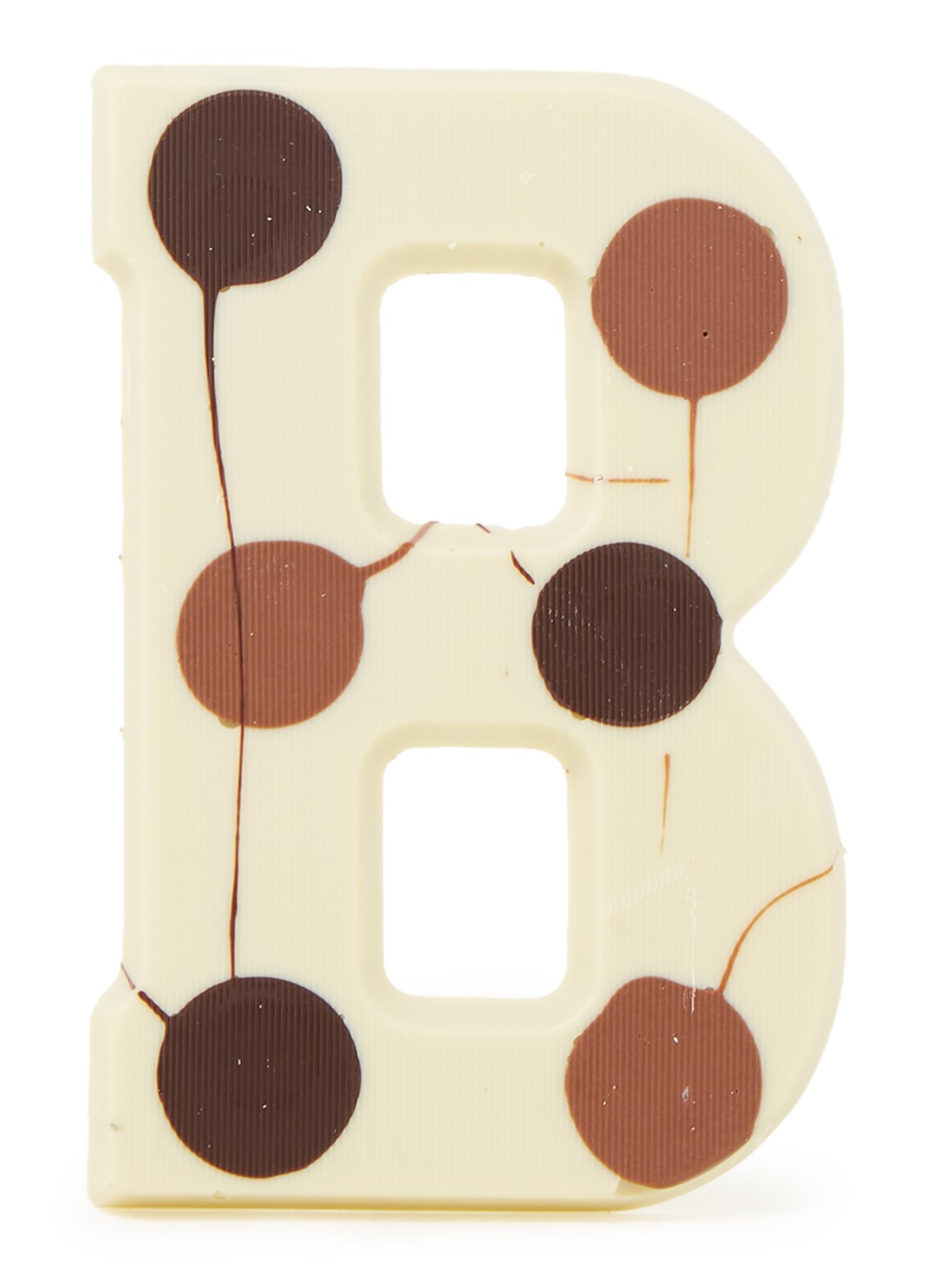 Patisserie de Bijenkorf Chocoladeletter Wit gevlekt 190 gram - A t/m Z - voorkant b
