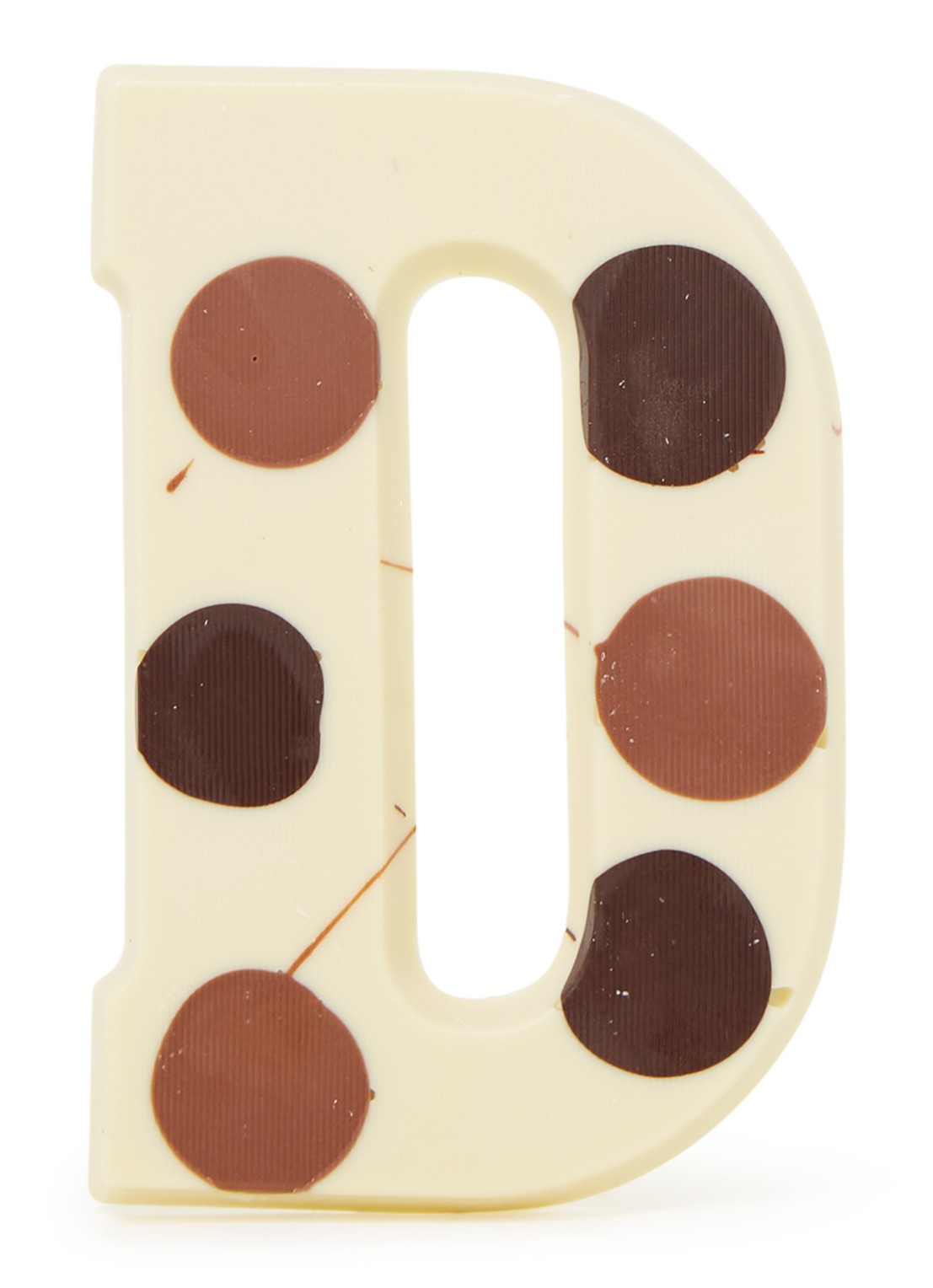 Patisserie de Bijenkorf Chocoladeletter Wit gevlekt 190 gram - A t/m Z - voorkant d