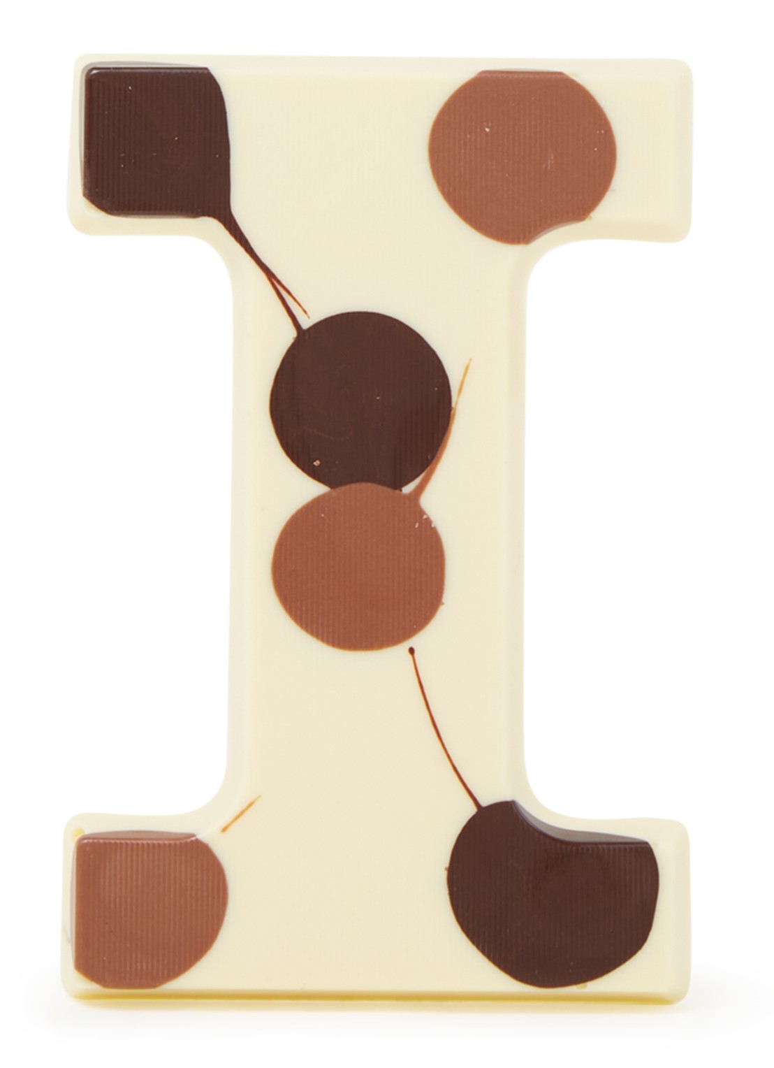 Patisserie de Bijenkorf Chocoladeletter Wit gevlekt 190 gram - A t/m Z - voorkant i