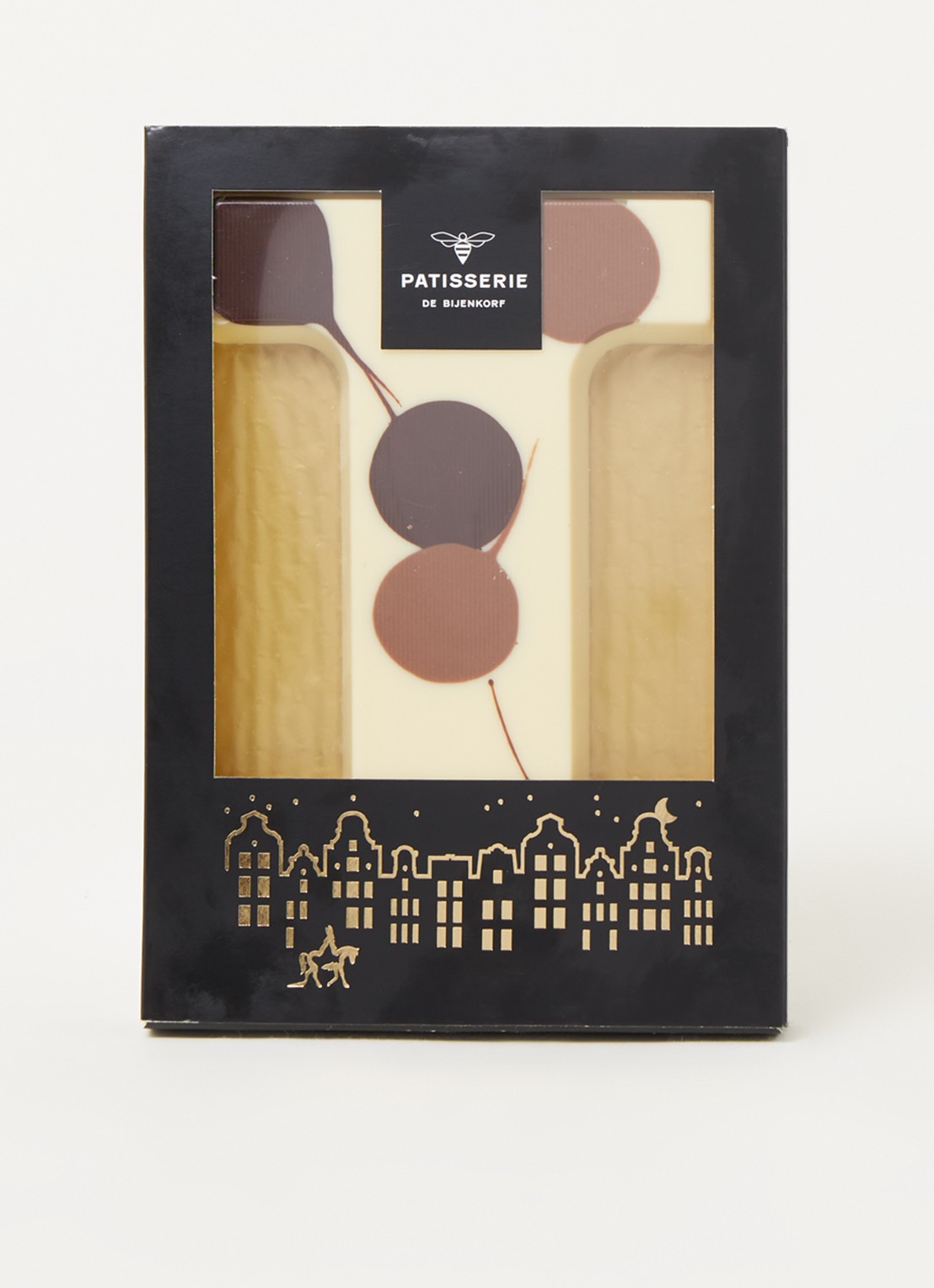 Patisserie de Bijenkorf Chocoladeletter Wit gevlekt 190 gram - A t/m Z - voorkant 2 i