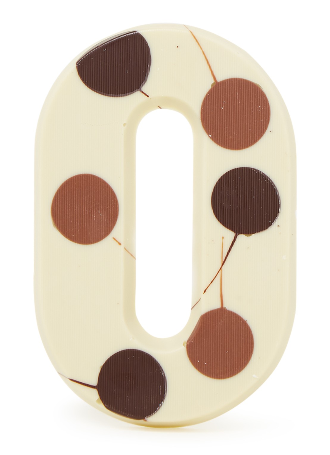 Patisserie de Bijenkorf Chocoladeletter Wit gevlekt 190 gram - A t/m Z - voorkant o